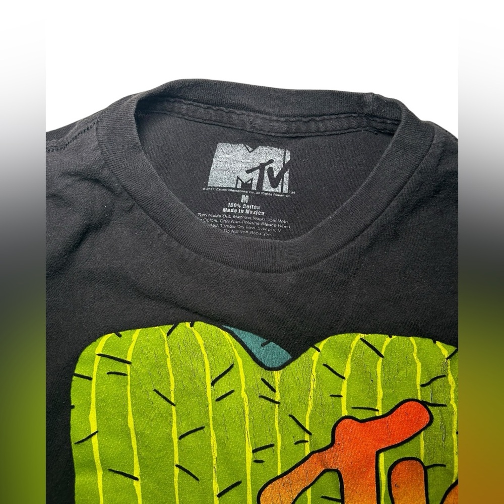 MTV Black Tee with Cactus Logo Size Medium - Picture 4 of 4